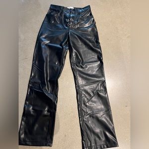 Abercrombie faux leather high rise pant, size 27